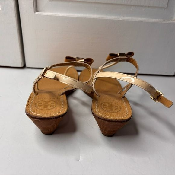 TORY BURCH Slingback Wedge Sandals Size 8M