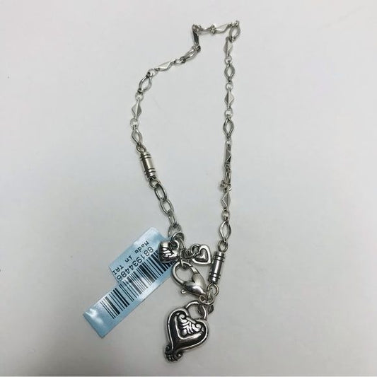 *NEW* BRIGHTON Silver Heart Charm Anklet