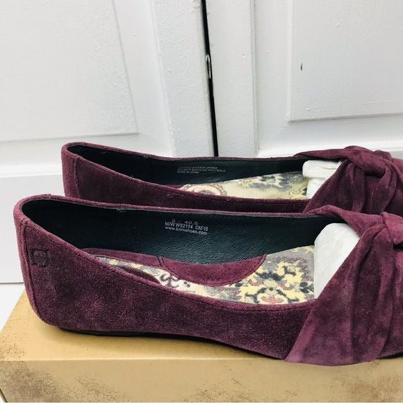 *NEW* BORN Lilly Chianti Burgundy Suede Flats Size 9