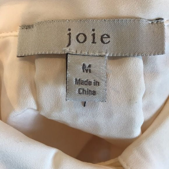JOIE Merredin Ivory Mesh Button Down Blouse Size M