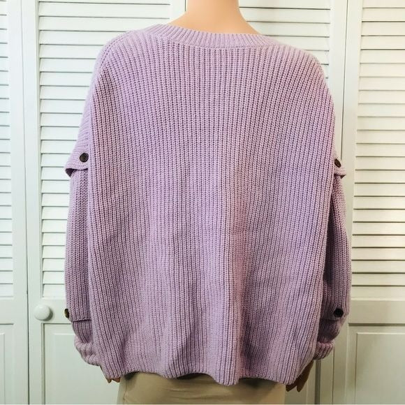 A.L.C. Lilac Oversized Crew Neck Sweater Size M