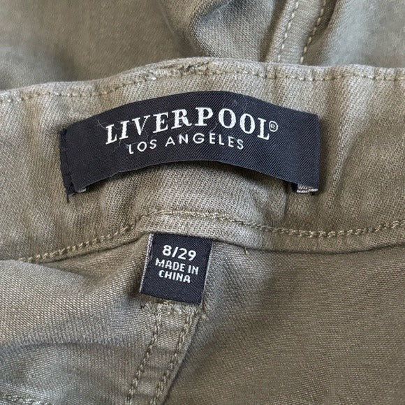 LIVERPOOL Los Angeles Gia Glider Pull-On High Rise Crop Pants Size 29