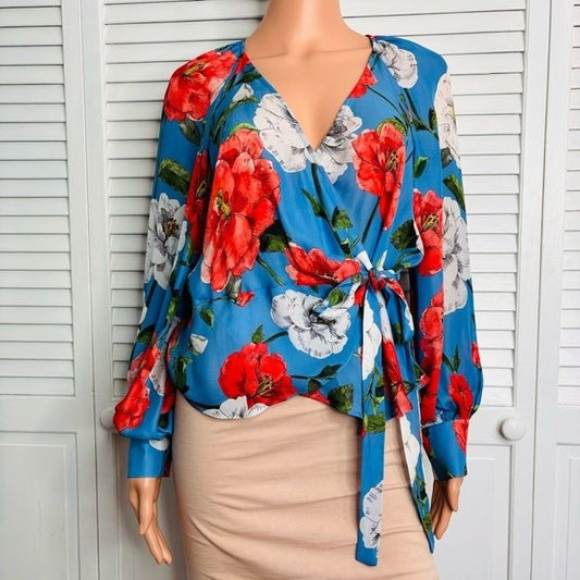 PARKER Sheridan Blouse in Maritime Wildflower Size Large