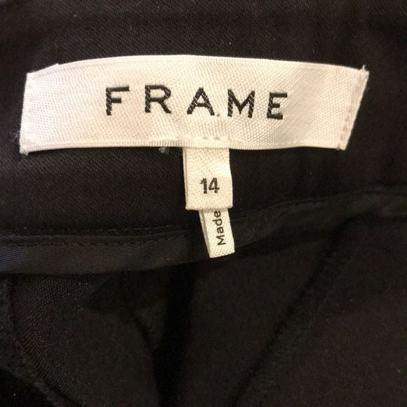 FRAME Black High Waist Cropped Pants Size 14