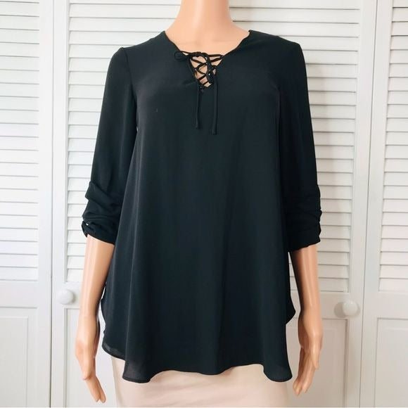 *NEW* BAILEY 44 Black Ramen Blouse Size Small