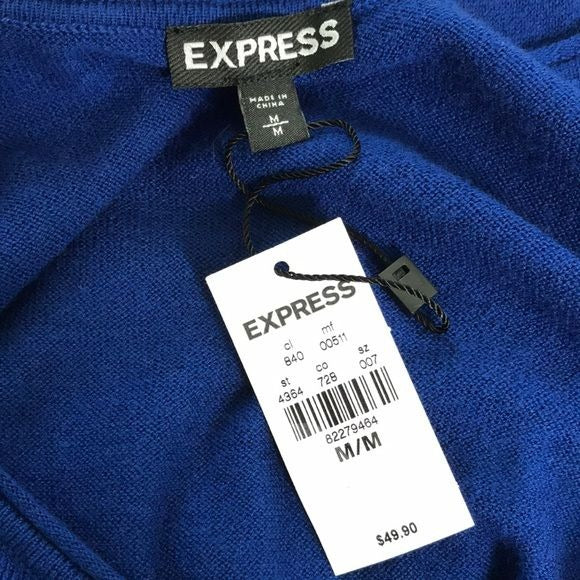 EXPRESS Royal Blue Scoop Neck Sweater Size M