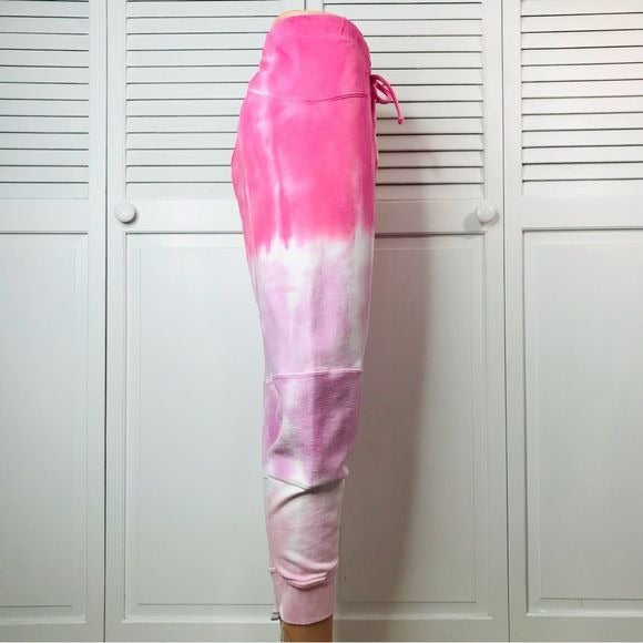 LOVESHACKFANCY Etty Linear Bubble Gum Pink Cotton Jogger Pant Size M *NEW*