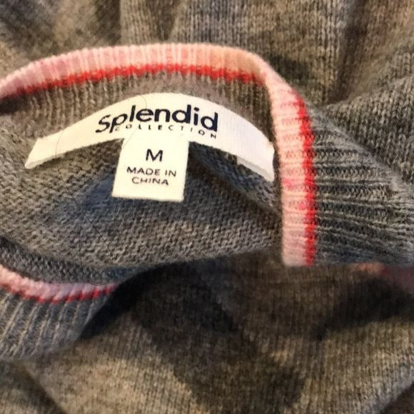 SPLENDID X&O’s Gray Knit Sweater Size M