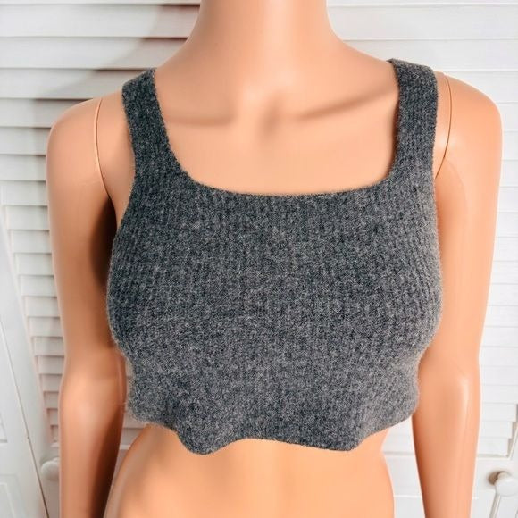 *NEW* EVERLANE Gray Wool Blend Crop Tank Size Small