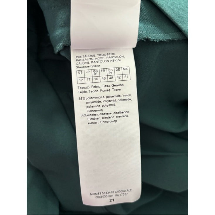 New Marina Sport by Marina Rinaldi "Radicale" Dark Green Tailored Pants Size 12