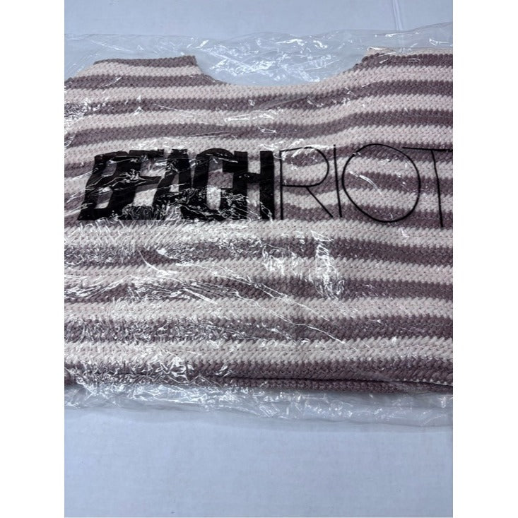 New BEACH RIOT Taupe Stripe Nantucket Tote