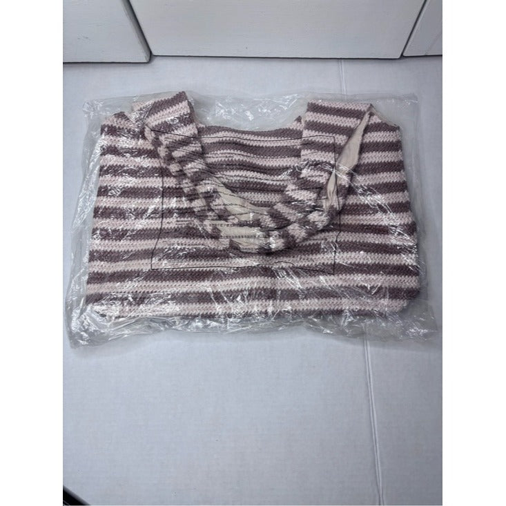 New BEACH RIOT Taupe Stripe Nantucket Tote