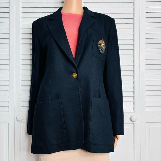 BURBERRYS Navy Blue Vintage Blazer Size 8