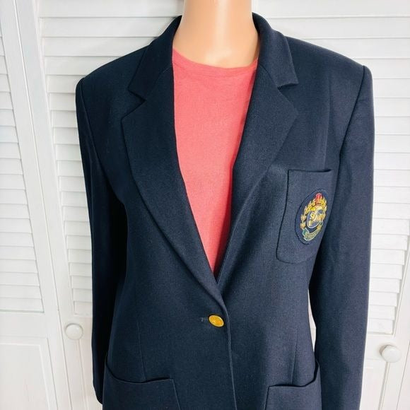 BURBERRYS Navy Blue Vintage Blazer Size 8