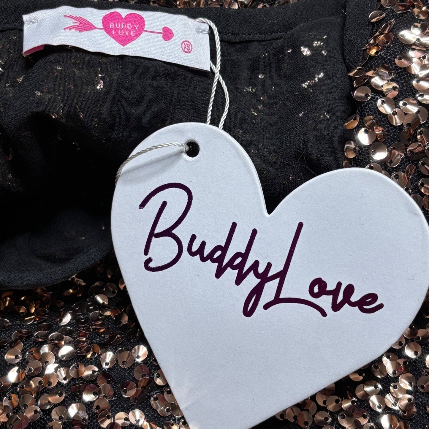 NEW BUDDY LOVE Spicy Mini Skirt in Gold Size XS