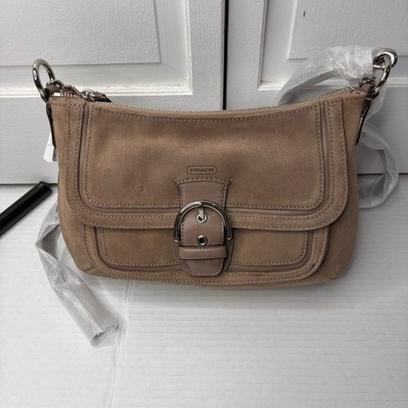 *NEW* COACH Campbell Suede Belle Carryall Crossbody Bag