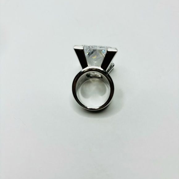 SWAROVSKI Silver Crystal Moonshine Ring Size 8.75