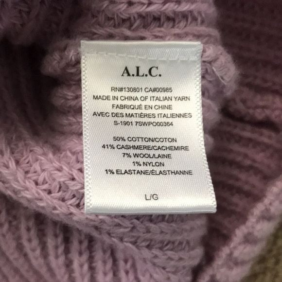 A.L.C. Lilac Oversized Crew Neck Sweater Size M