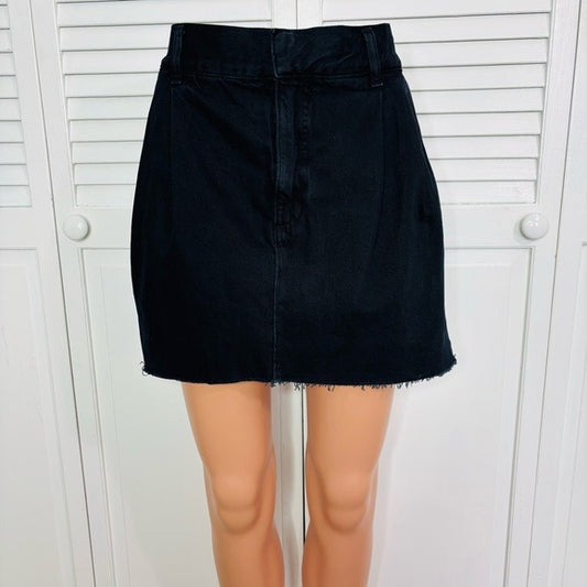 AGOLDE Becker Denim Miniskirt in Black Size 6