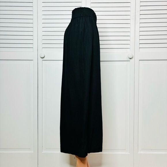 ORIENTIQUE Naturally Black Lightweight Cropped Lightweight Trousers Size Medium