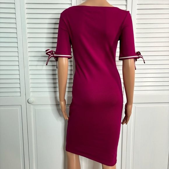 *NEW* LAUREN BY RALPH LAUREN Brandeis Pink Elbow Sleeve Dress Size XS