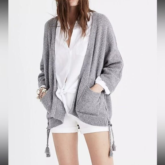 MADEWELL Gray Open Front Cardigan Size XS