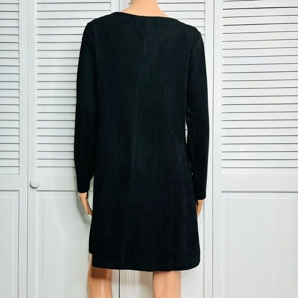 *NEW* ETHYL Faux Suede Colorblock Popover Dress Size S