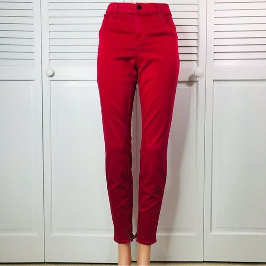 J BRAND Red Burn Ankle Crop Pants Size 30