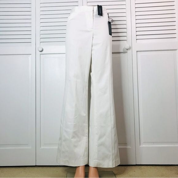 EXPRESS Editor Cotton Sateen White Wide Leg Pants Size 10 *NEW*