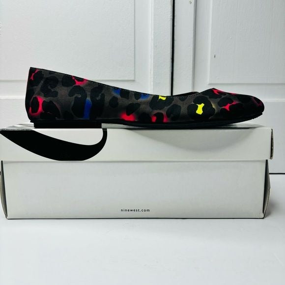 *NEW* NINE WEST Ceremonial Multicolor Animal Print Flats Size 9