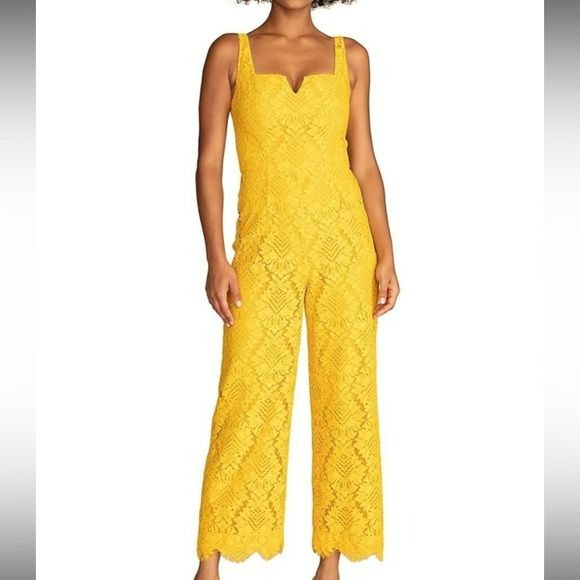 TRINA TURK Yellow Adventure Jumpsuit Size 6