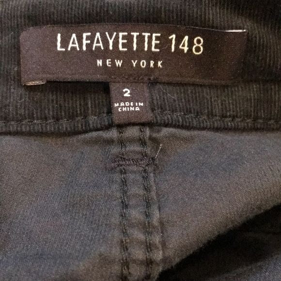 LAFAYETTE 148 New York Sage Green Corduroy Wide Leg Pants Size 2