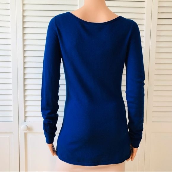 EXPRESS Royal Blue Scoop Neck Sweater Size M