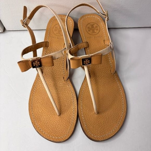 TORY BURCH Slingback Wedge Sandals Size 8M