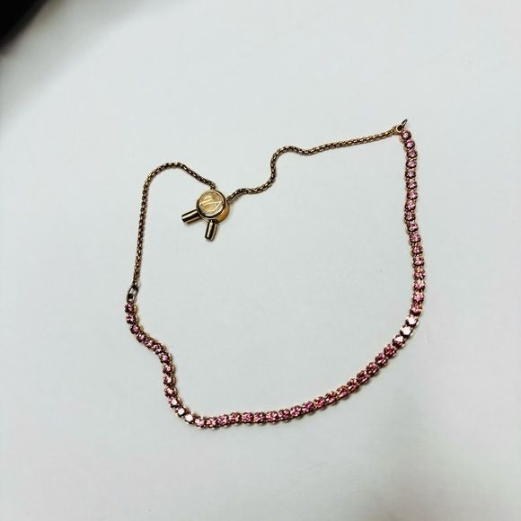 SWAROVSKI Small Light Pink Crystal Tennis Bracelet