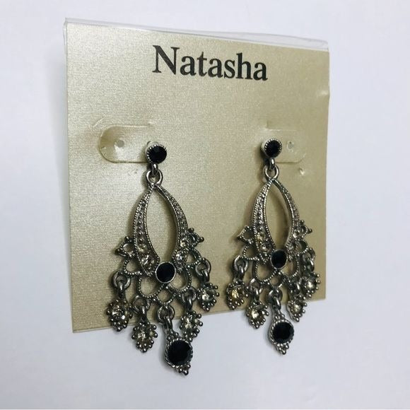 *NEW* NATASHA Black Crystal Tribe Earrings