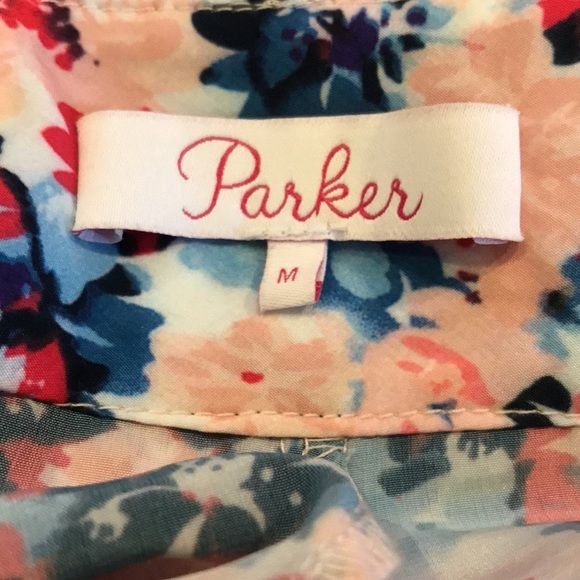 PARKER Floral Print Lightweight Belted Shorts Size M
