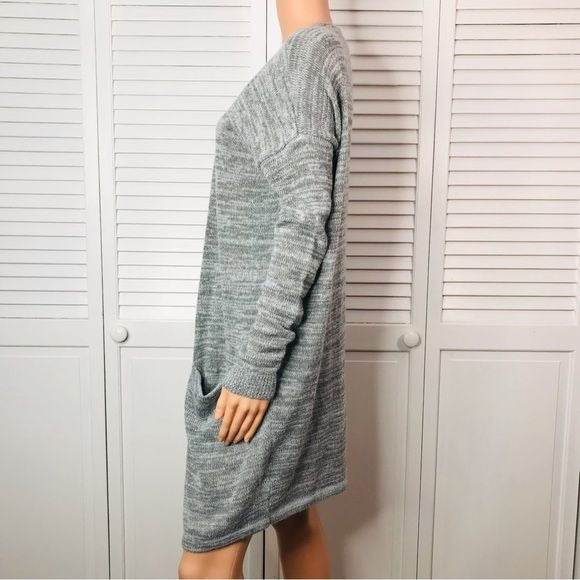 *NEW* EXPRESS Gray Knit Open Front Long Sleeve Cardigan Size M