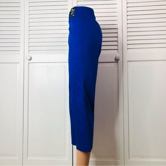 NEW YORK & COMPANY Royal Blue Straight Crop Pants Size 10 *NEW*