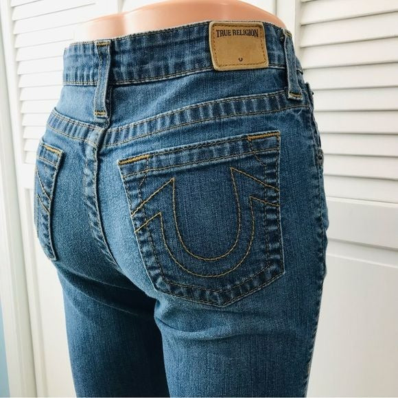 TRUE RELIGION Blue Straight Leg Jeans Size 18