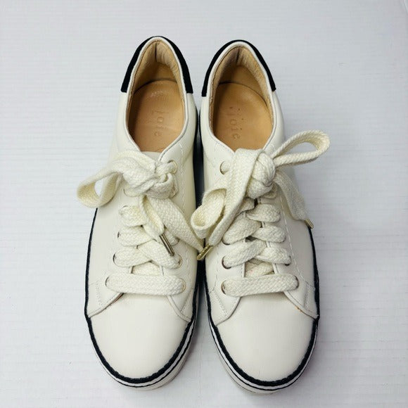 JOIE Dabnis Leather Flatform Sneakers Size 8