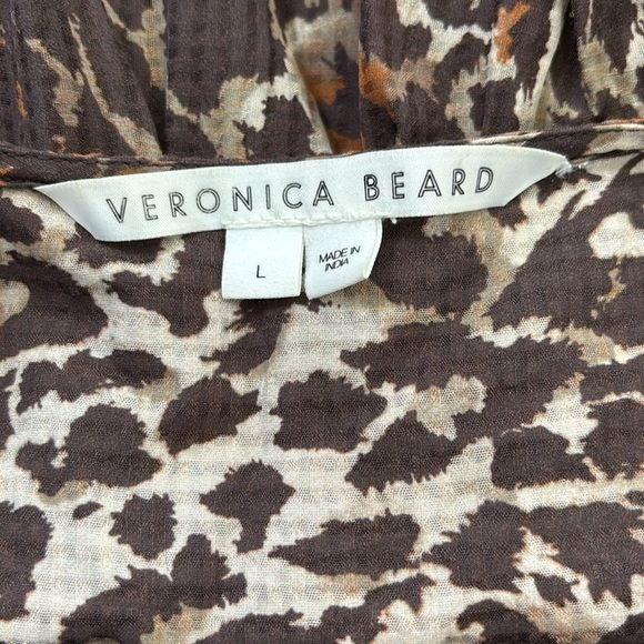 VERONICA BEARD Leopard Print Coraline Romper Size Large