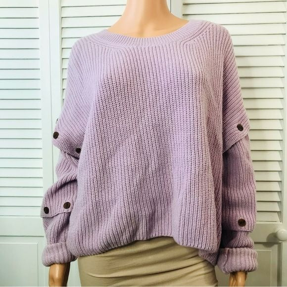 A.L.C. Lilac Oversized Crew Neck Sweater Size M