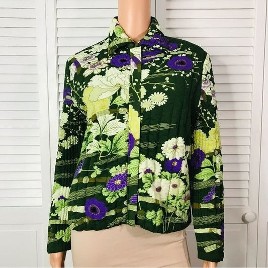 UBU I’LL BE ME Floral Quilted Handmade Jacket Size S