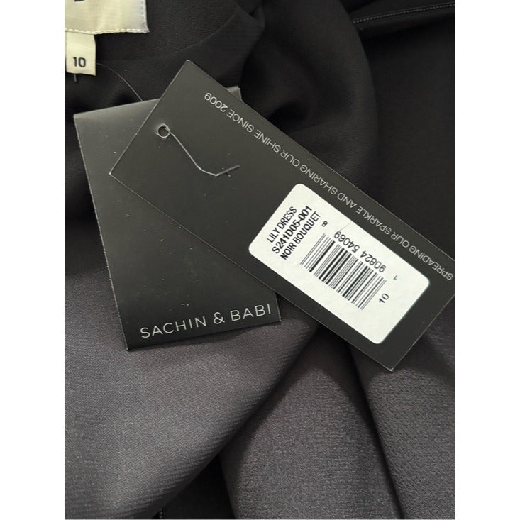 New Sachin & Babi Lily Dress in Noir Bouquet Size 10