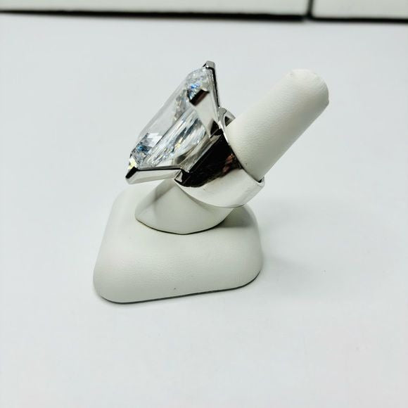 SWAROVSKI Silver Crystal Moonshine Ring Size 8.75