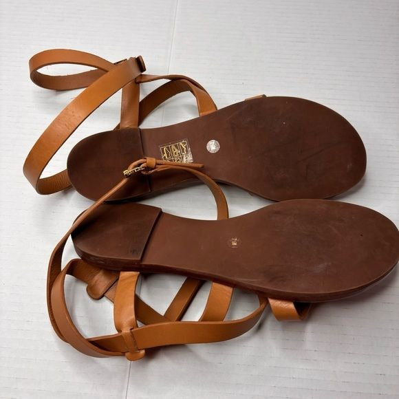 TORY BURCH Patos Tan Gladiator Sandals Size 7.5