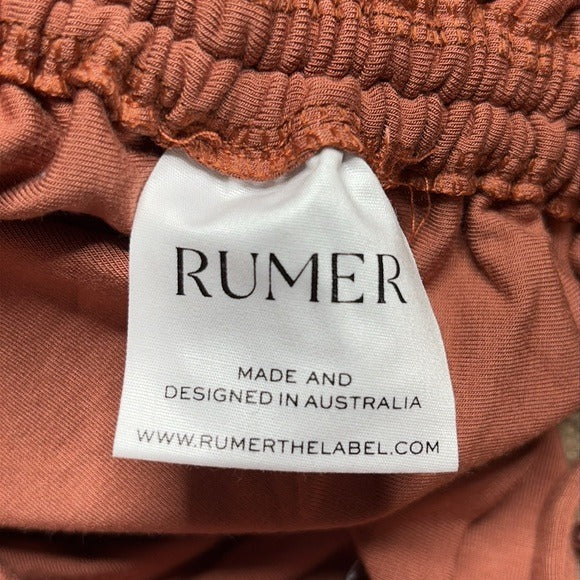 NEW RUMER Paige Mini Dress in Amber Size Large