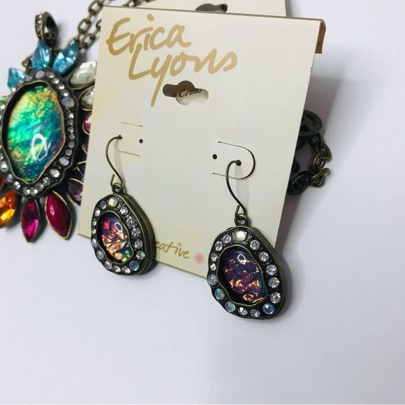 *NEW* ERICA LYONS Multicolor Necklace and Earring Set
