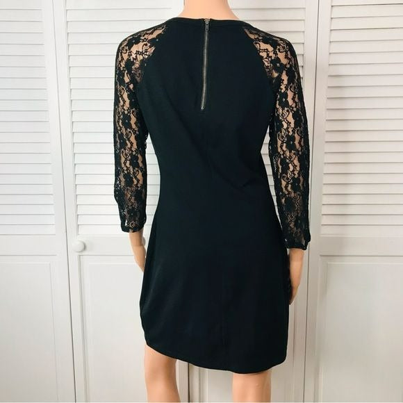 EXPRESS Black Lace Sleeve Dress Size L *NEW*